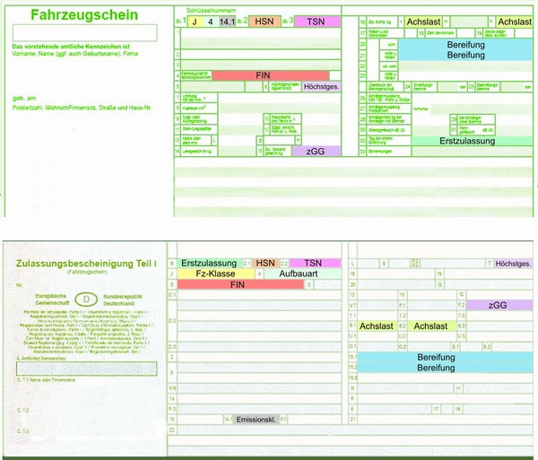 neuer Fahrzeugschein